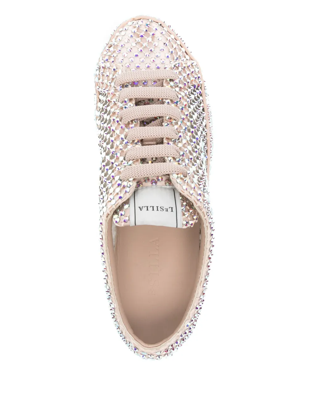 Le Silla crystal-embellished sneakers Neutrals