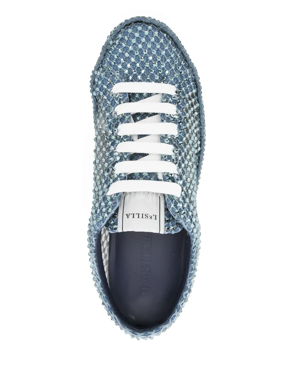 Le Silla crystal-embellished sneakers Blue