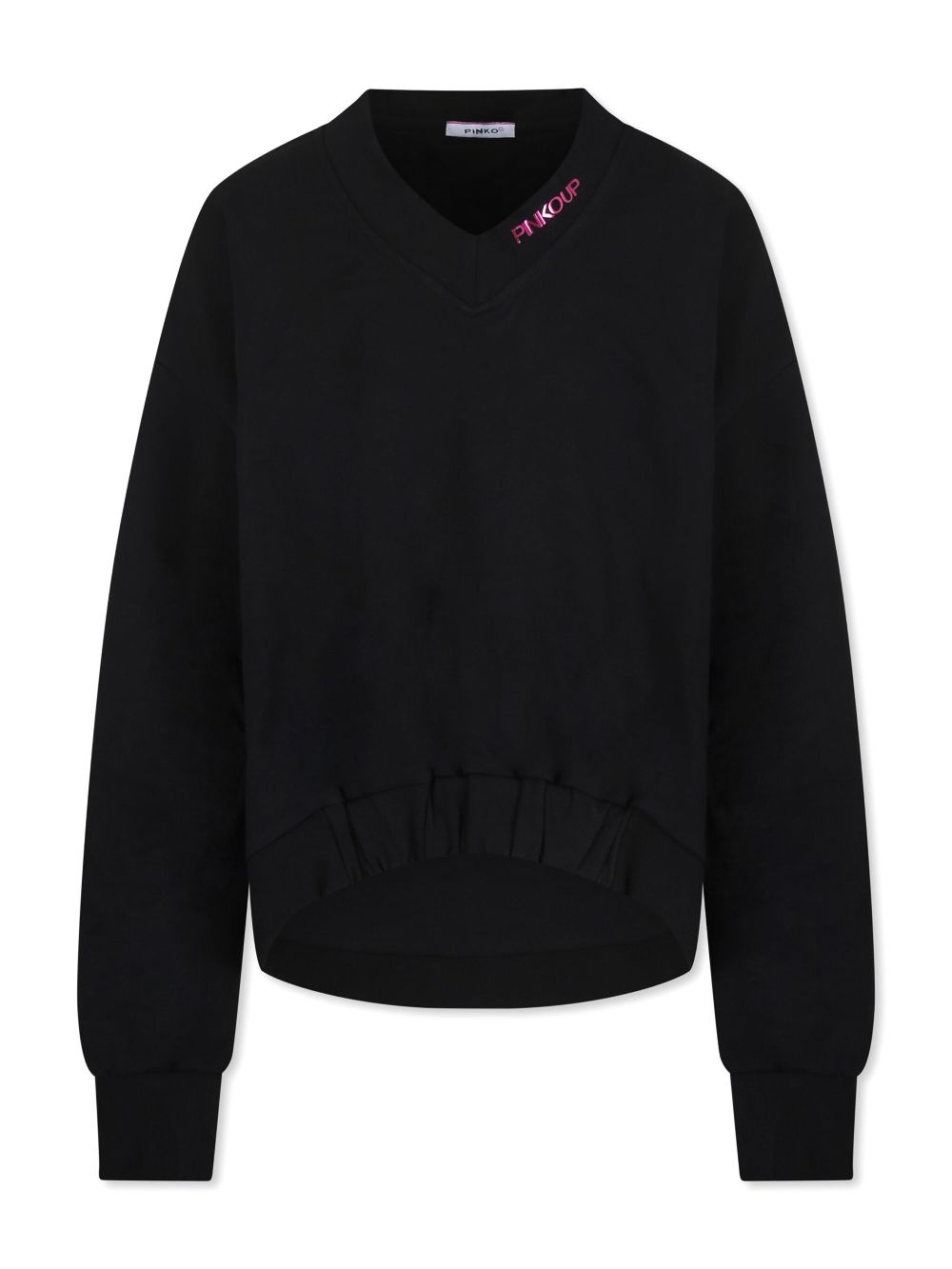 Pinko Kids logo-print sweatshirt - Black