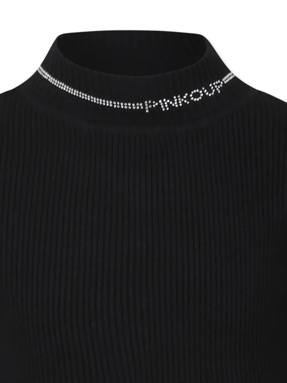 Pinko Kids Trui met logo van stras Zwart