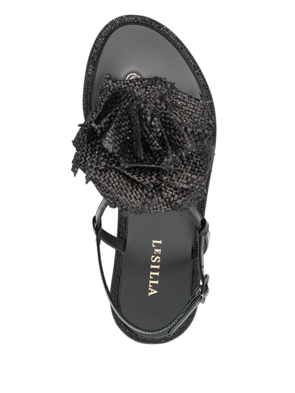 Le Silla floral-appliqué sandals Black