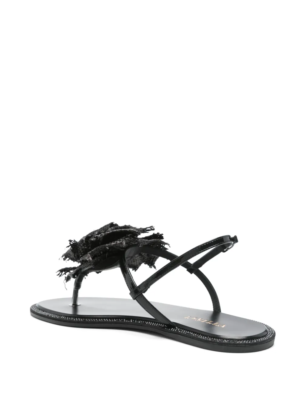 Le Silla floral-appliqué sandals Black