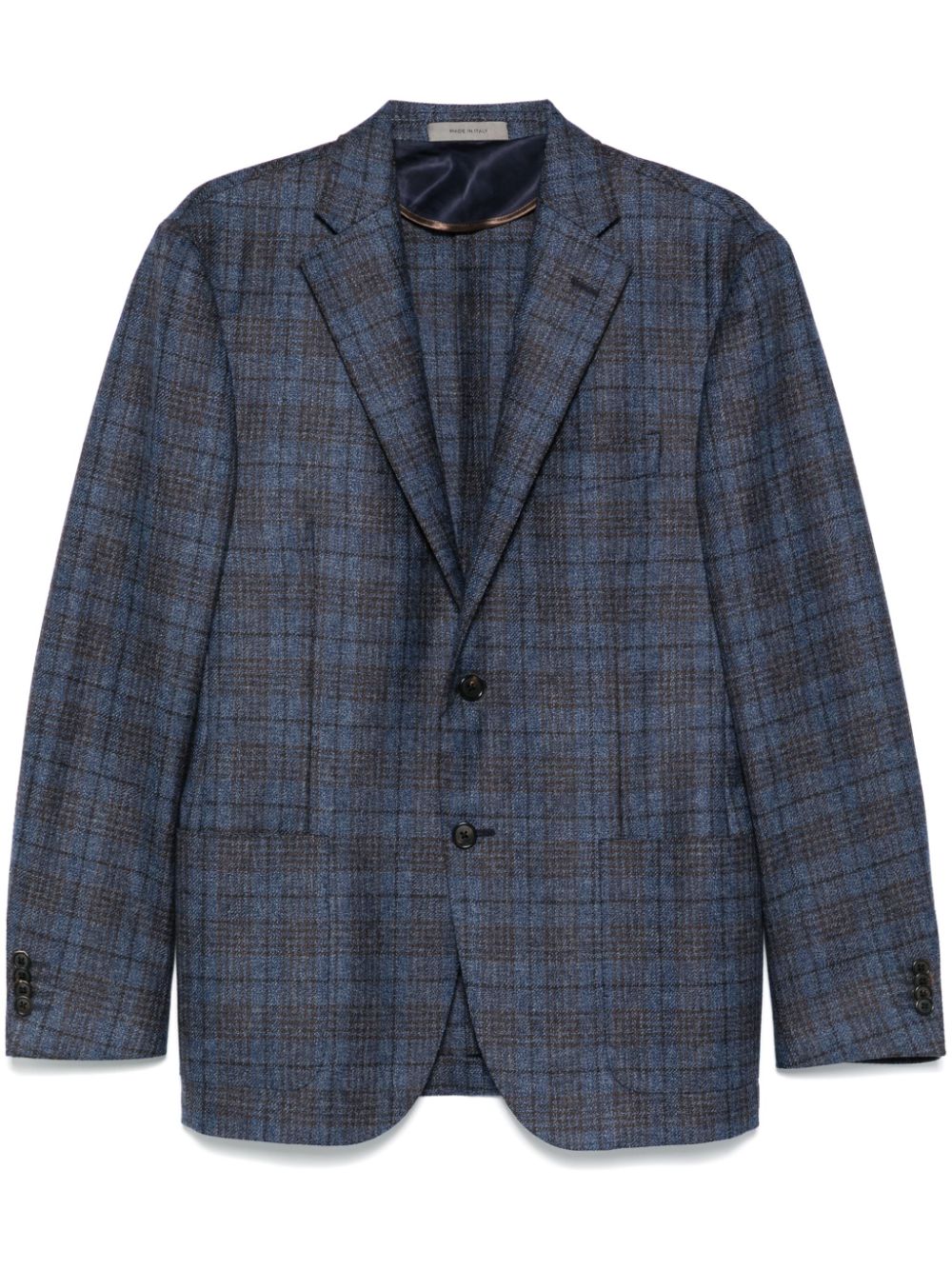 checked blazer