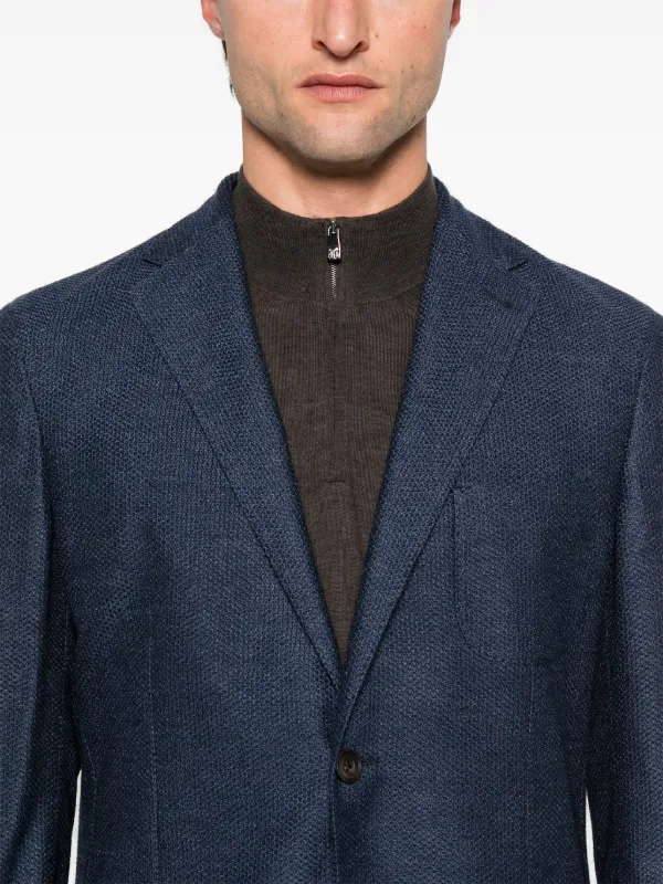 cornelianiコルネリアーニ ネイビージャケット48 IDシリーズ Corneliani テクスチャード ジャケット | ブルー | FARFETCH JP