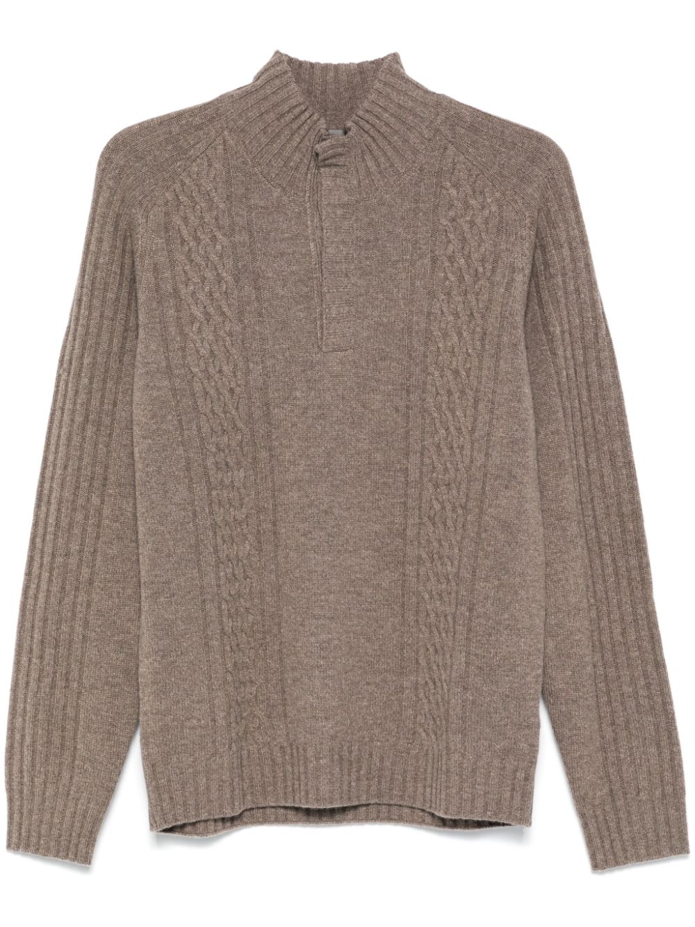 Corneliani Geribbelde sweater Beige