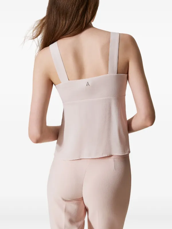 TWINSET Embroidered Twill Top | Pink | FARFETCH RO
