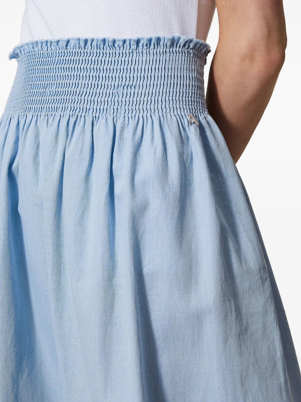 Shop Twinset Smocked-waist Midi Skirt