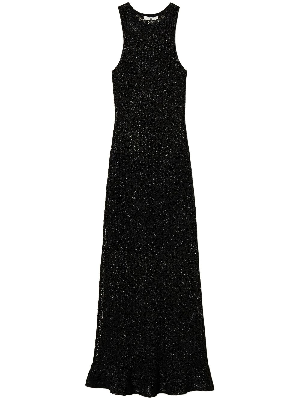 TWINSET lurex pointelle-knit dress - Nero