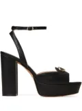 TWINSET 120mm logo-plaque sandals - Black