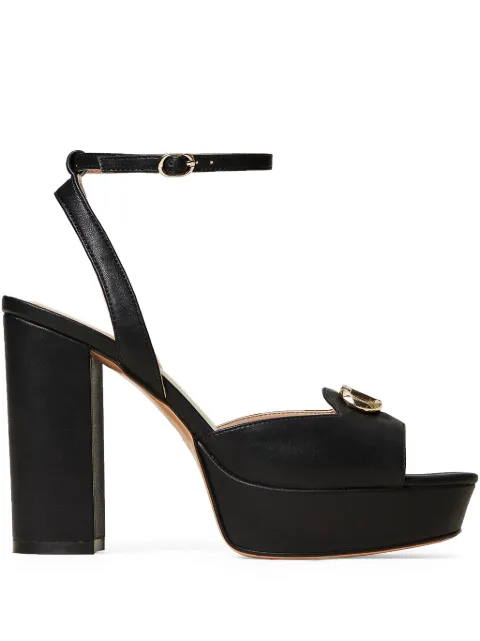 TWINSET 120mm logo-plaque sandals 