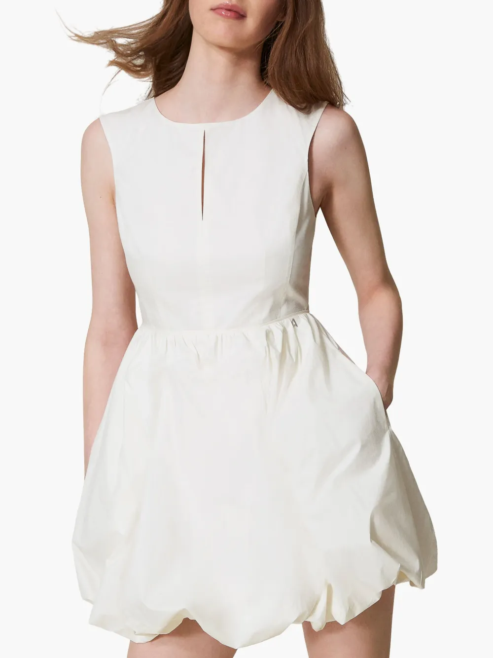 TWINSET Popeline jurk Wit