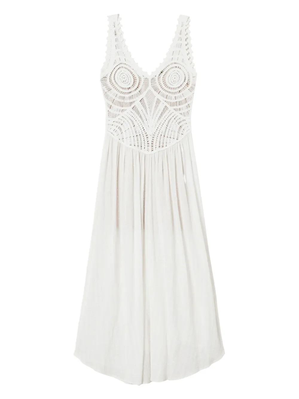 TWINSET Gehaakte maxi-jurk Wit