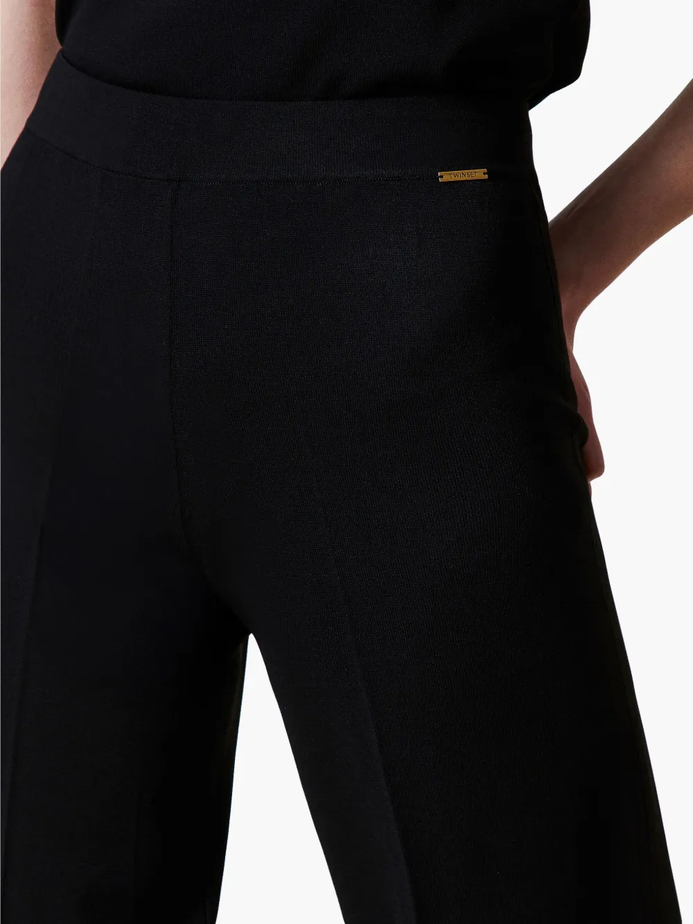 TWINSET Broek met geplooid detail Zwart