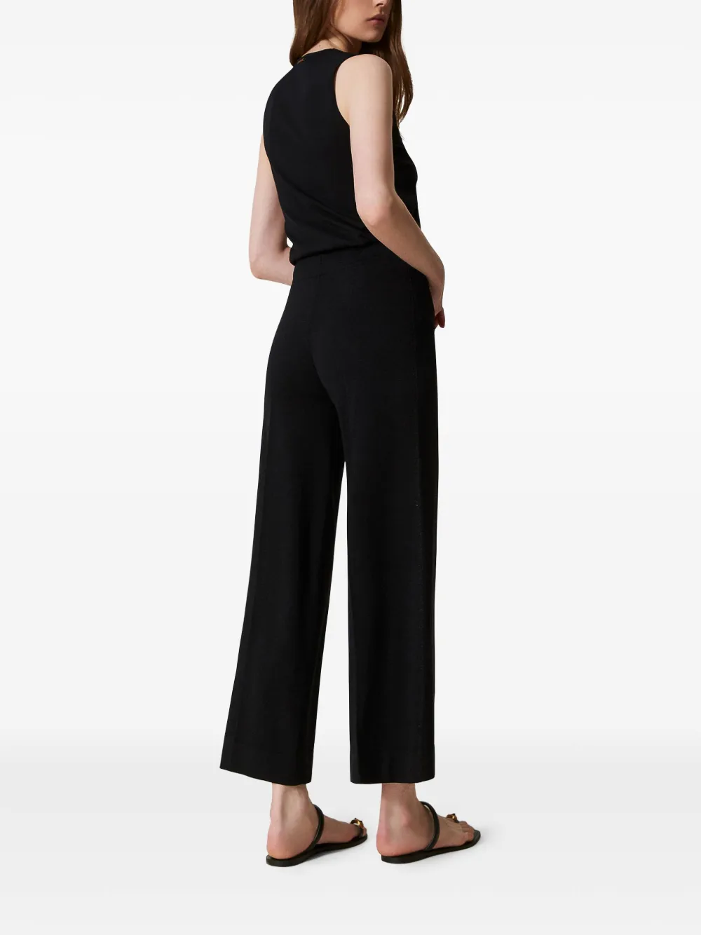 TWINSET Broek met geplooid detail Zwart
