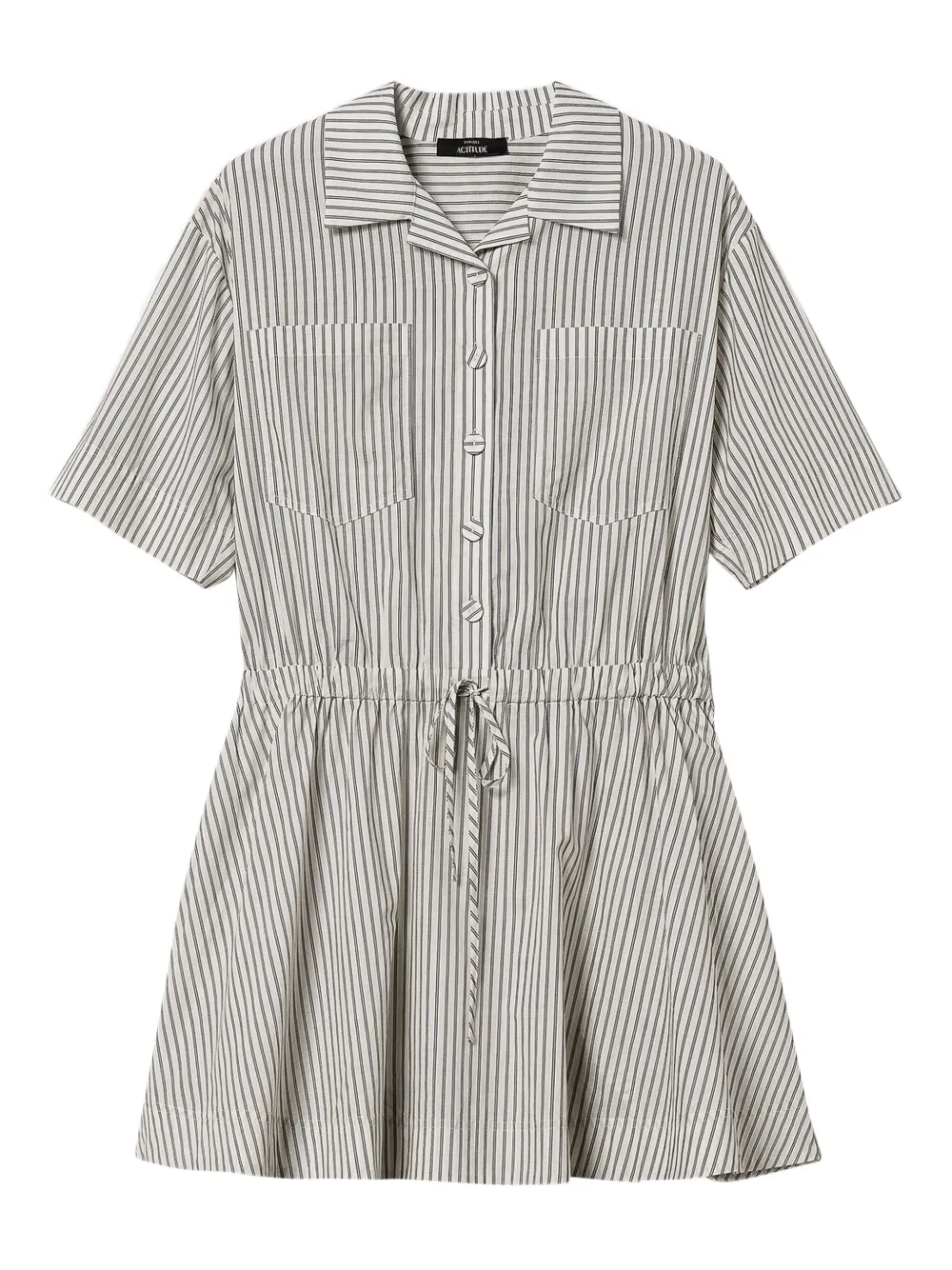 TWINSET Gestreepte jurk Zwart