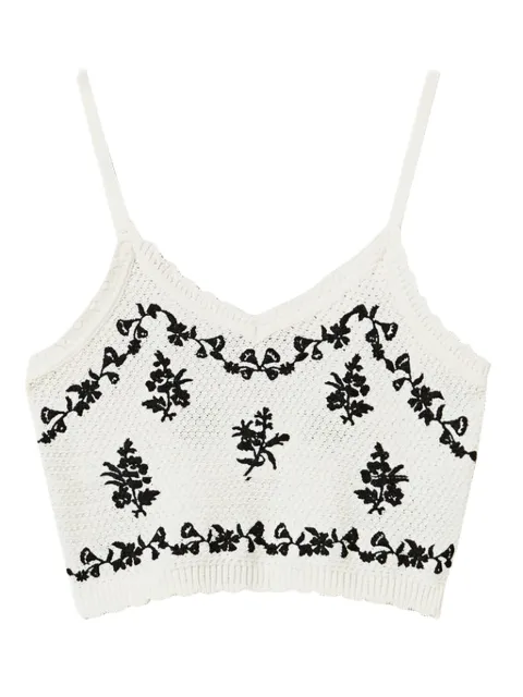 TWINSET embroidered crop top