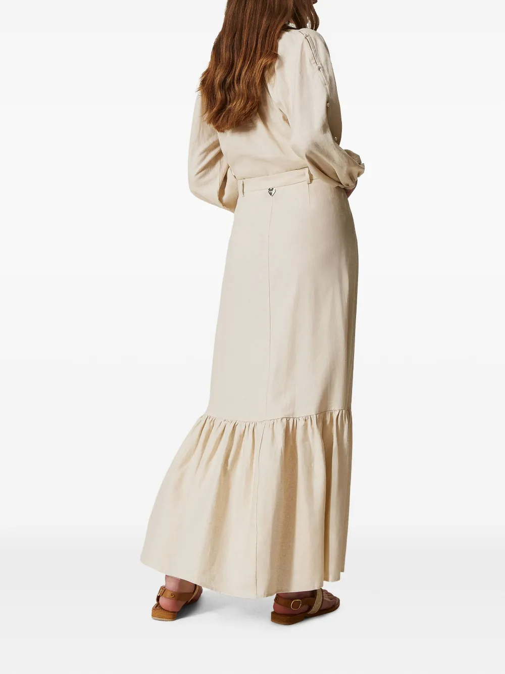 TWINSET Woven maxi-rok Beige