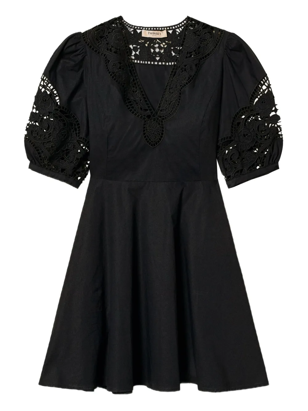 lace detailing mini dress