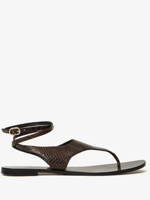 TWINSET snakeskin-effect flat sandals