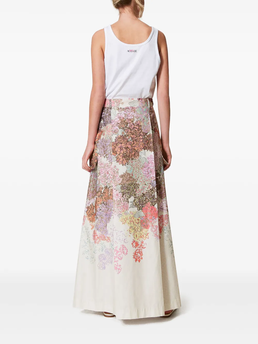 TWINSET Rok met bloemenprint Beige