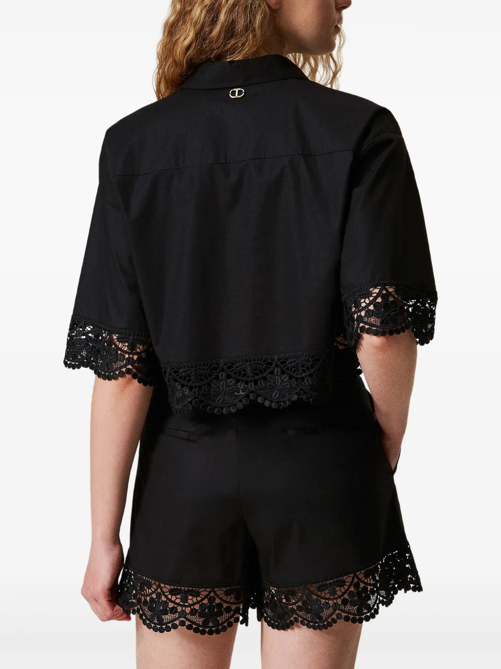 TWINSET Shorts van stretch-katoen Zwart