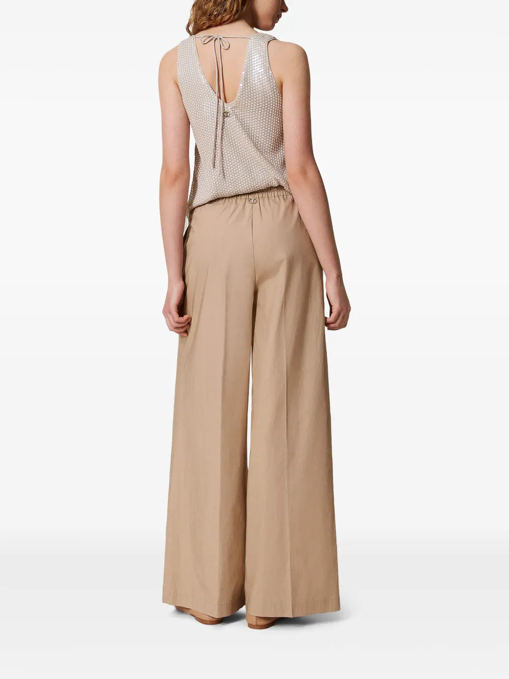 TWINSET Katoenen broek Beige