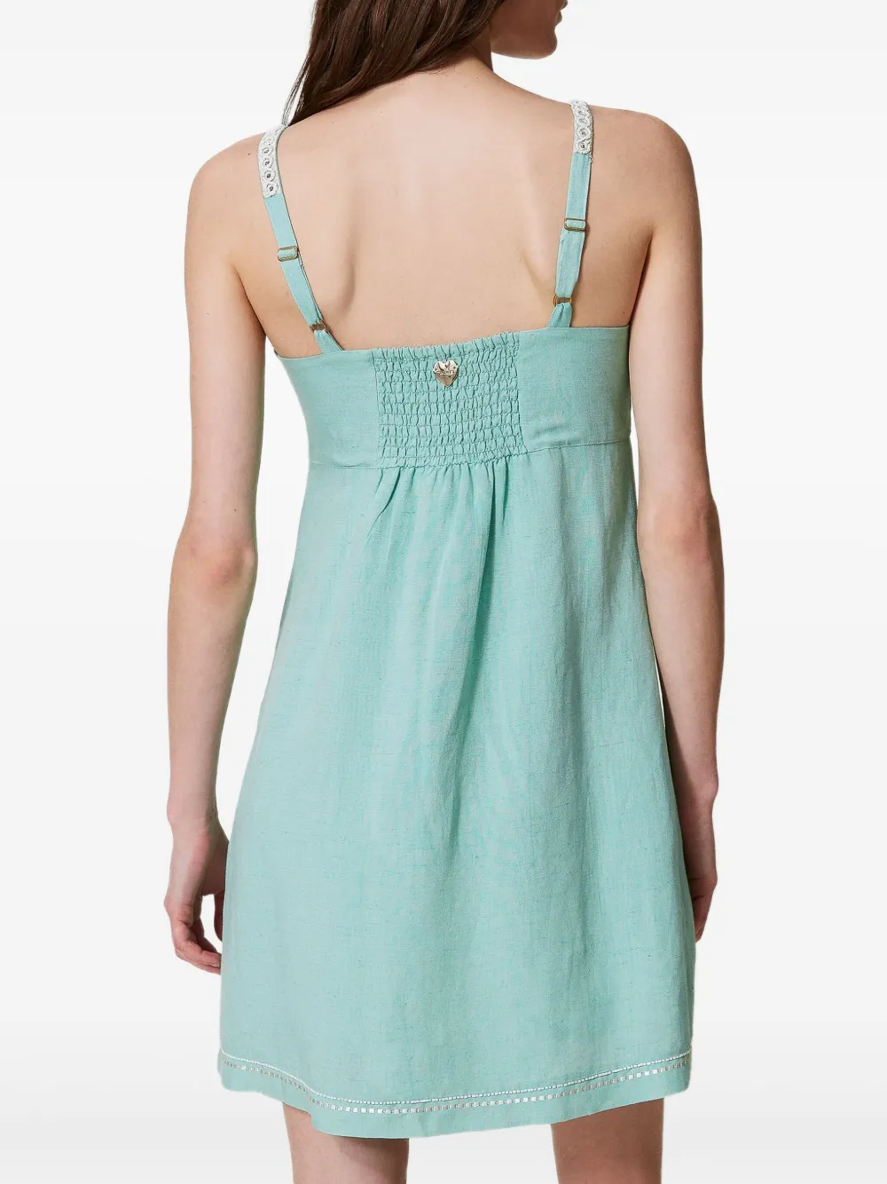 TWINSET embroidered cami dress - Groen