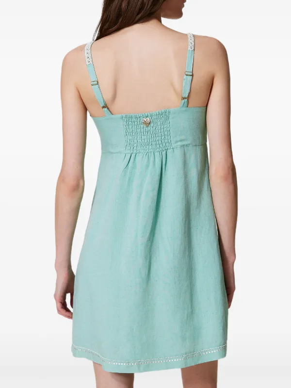 TWINSET Embroidered Cami Dress | Green | FARFETCH GE