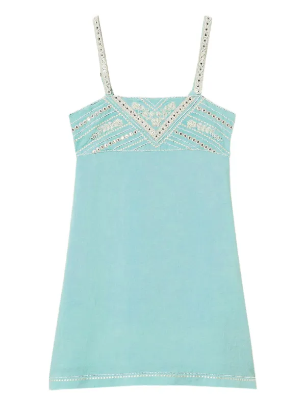 TWINSET Embroidered Cami Dress | Green | FARFETCH GE