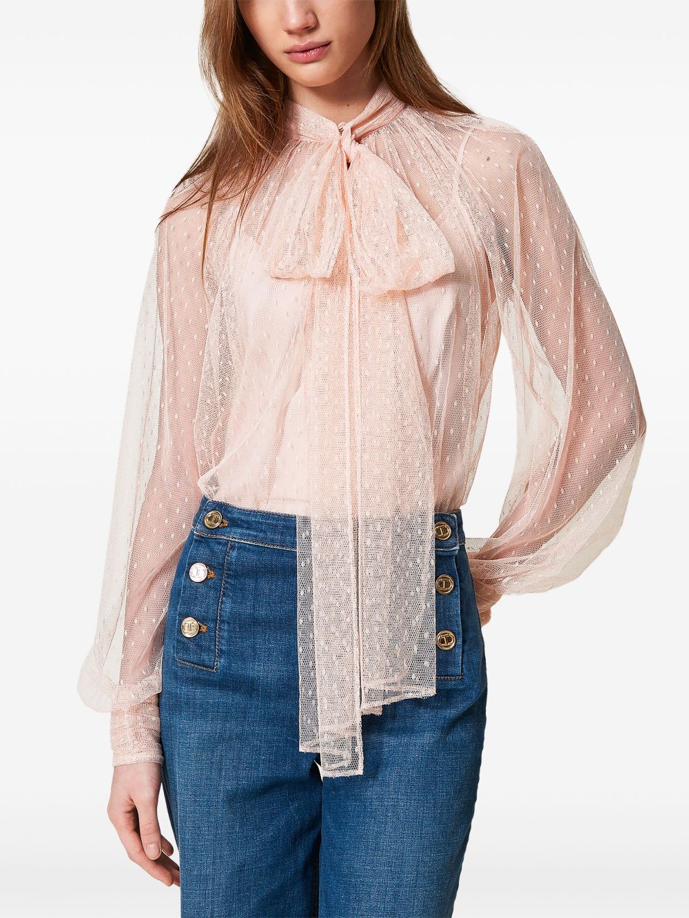 TWINSET tulle blouse - Roze