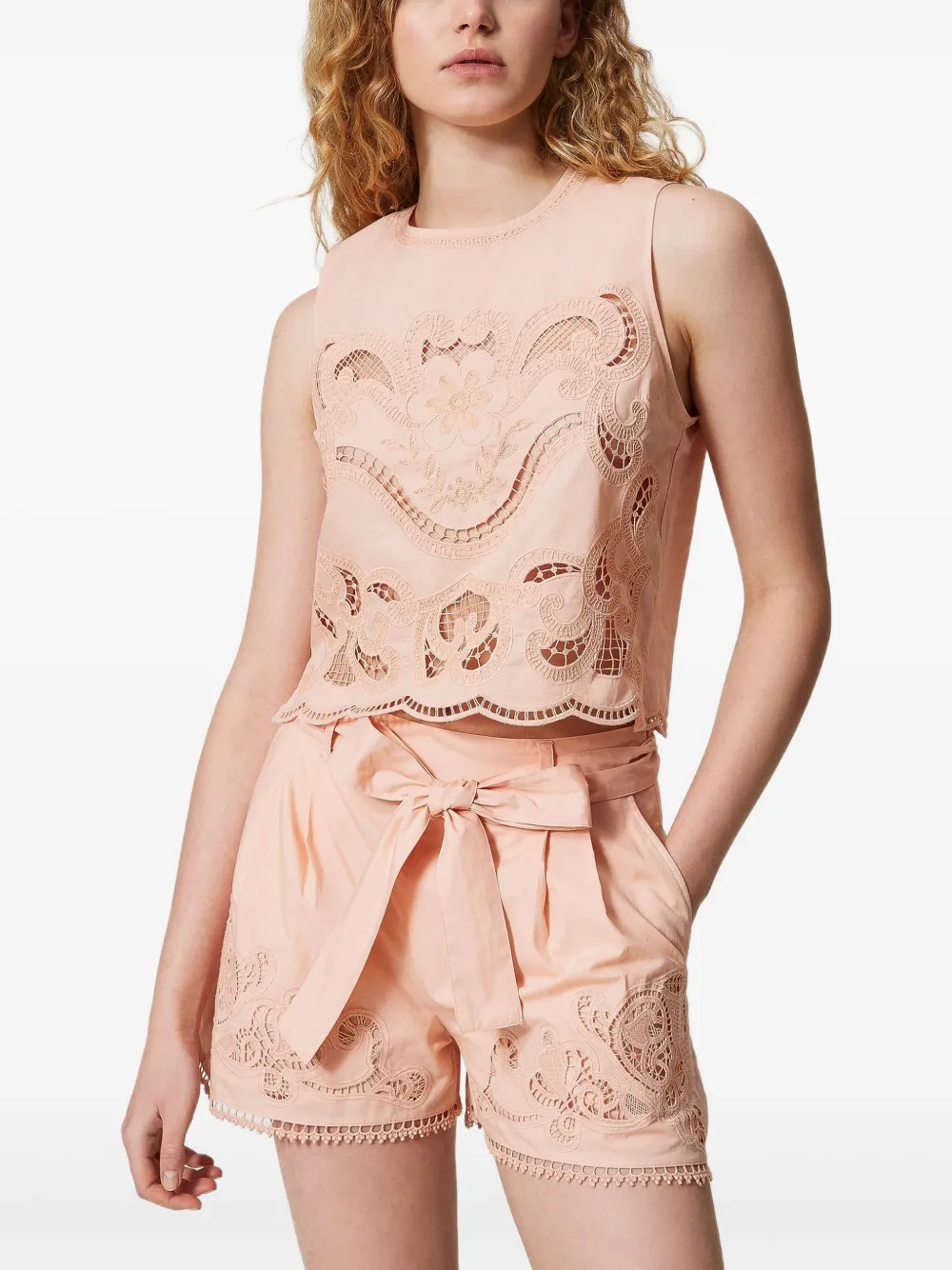 TWINSET broderie-anglaise sleeveless top | Vests & Tank Tops | Image 2