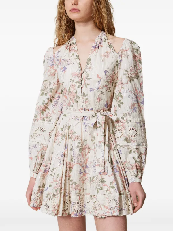 TWINSET floral-print Dress | White | FARFETCH