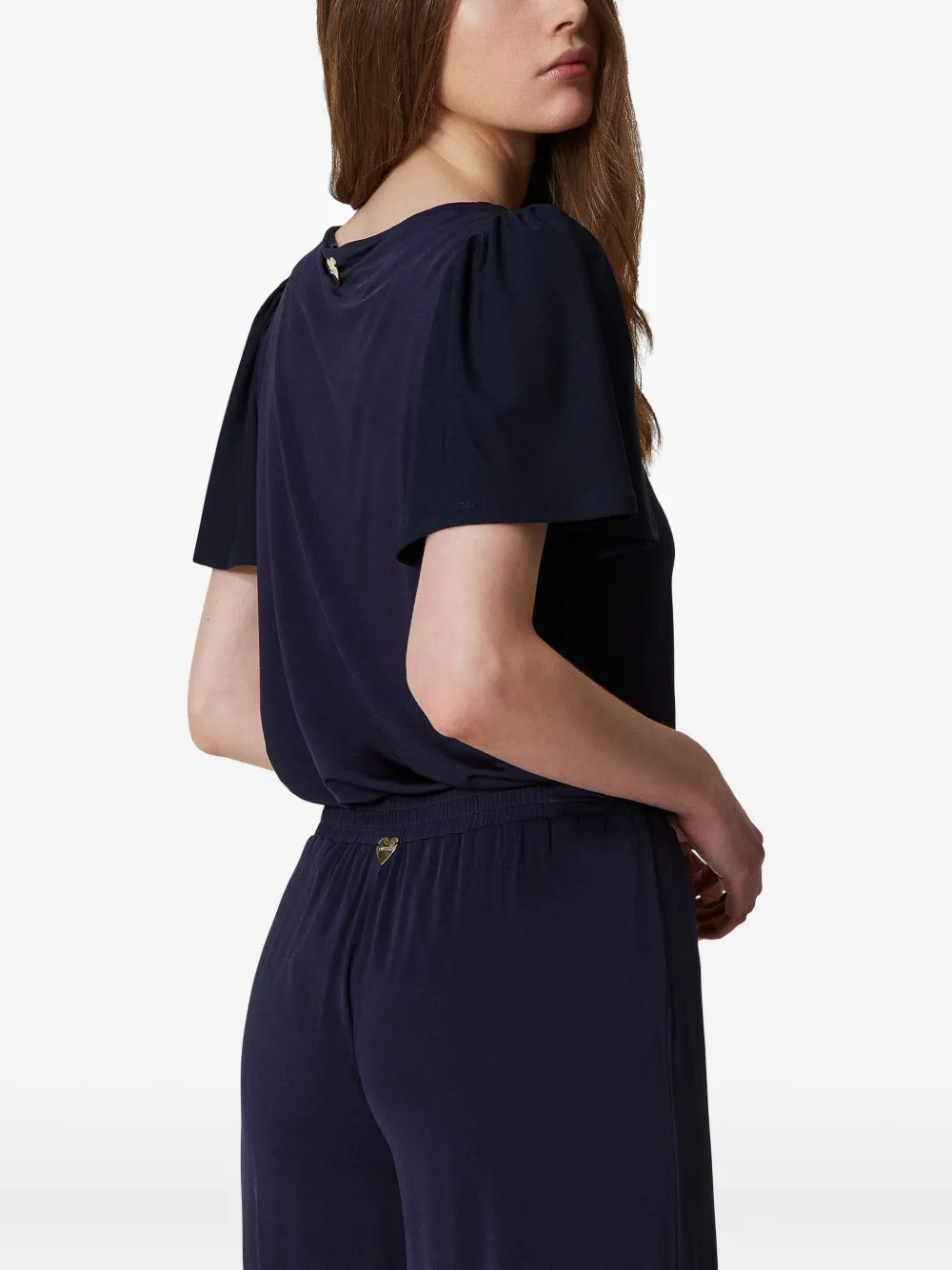 TWINSET Fijngebreid T-shirt Blauw