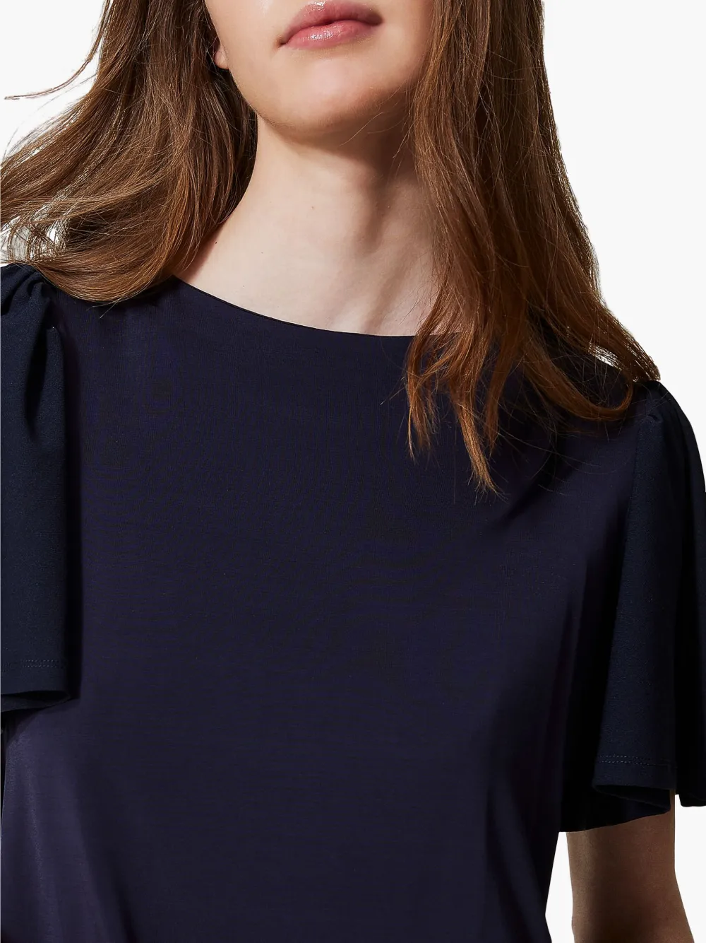 TWINSET Fijngebreid T-shirt Blauw