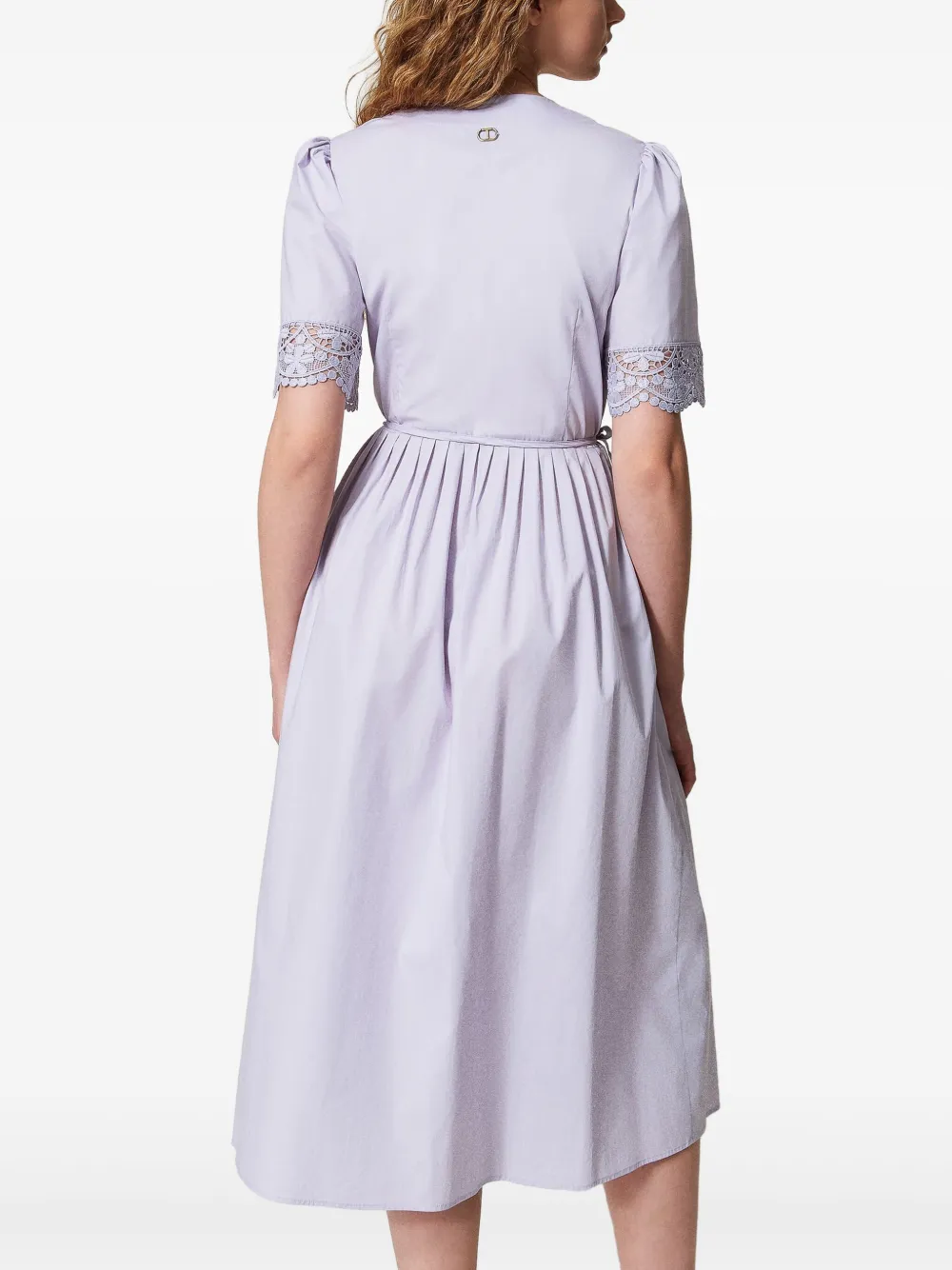 TWINSET Wikkeljurk met kant Paars