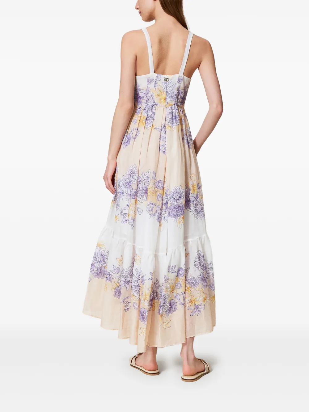 TWINSET Jurk met bloemenprint Beige