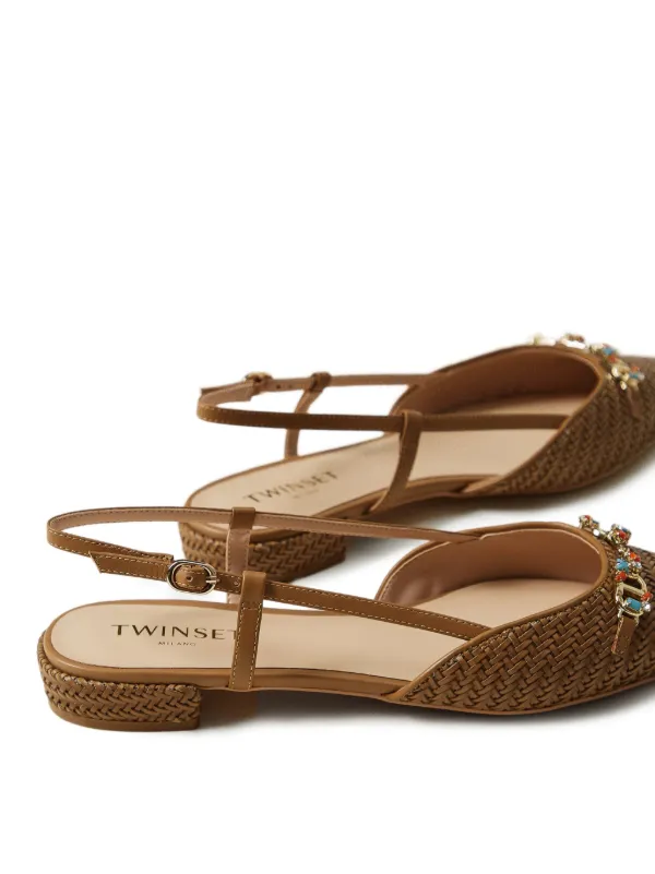 フラットシューズ TWIN SET Satin slingback Green $_57.JPG?set_id=880000500F