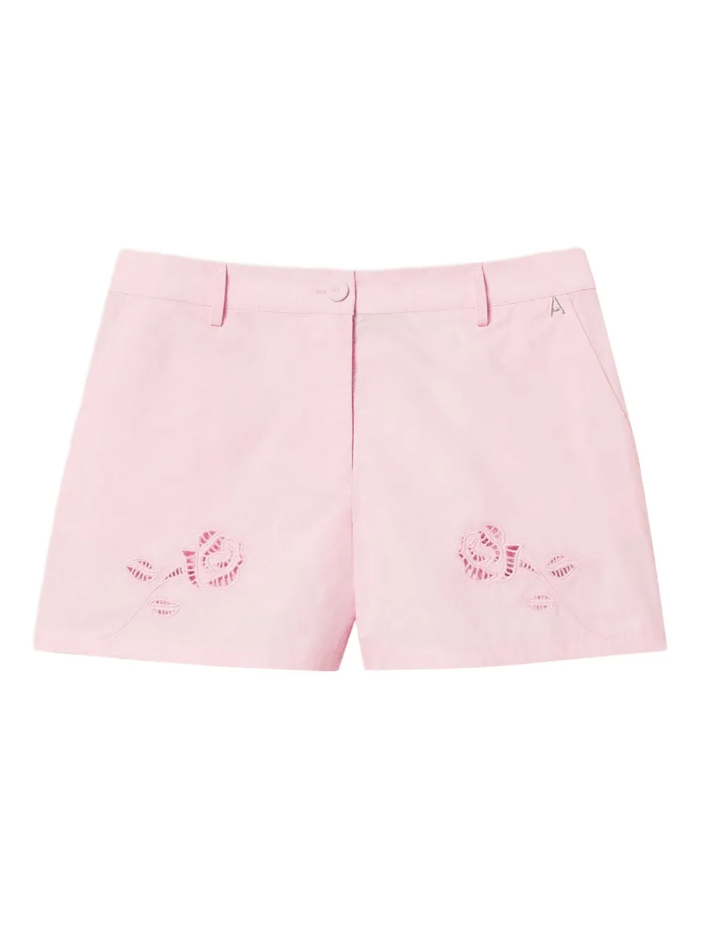 TWINSET Shorts met geborduurde bloemen Roze