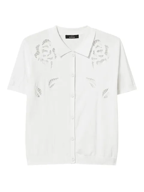 TWINSET camisa con bordado inglés