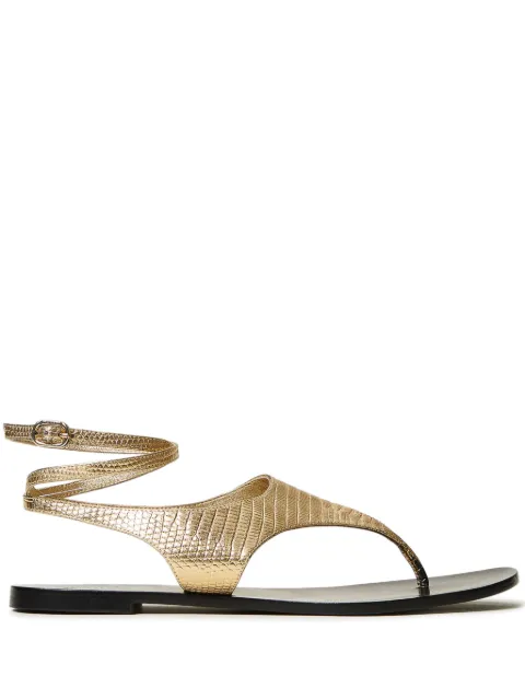 TWINSET sandalias metalizadas con correa en el tobillo