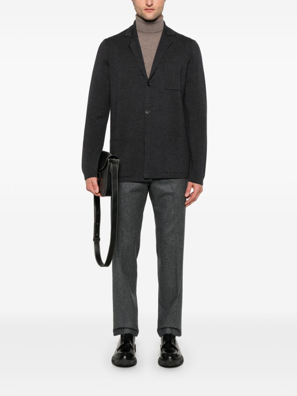 Corneliani knitted blazer - Grijs