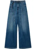 TWINSET wide-leg belted jeans - Blue