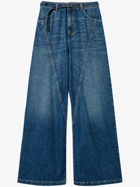 TWINSET wide-leg belted jeans