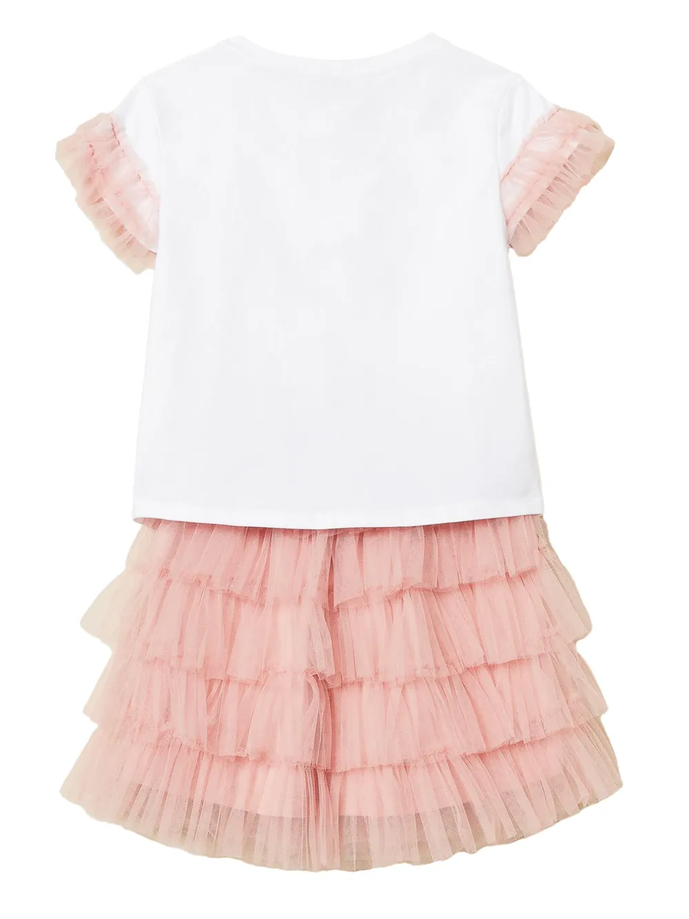 TWINSET Kids Tulen rok met ruches Wit