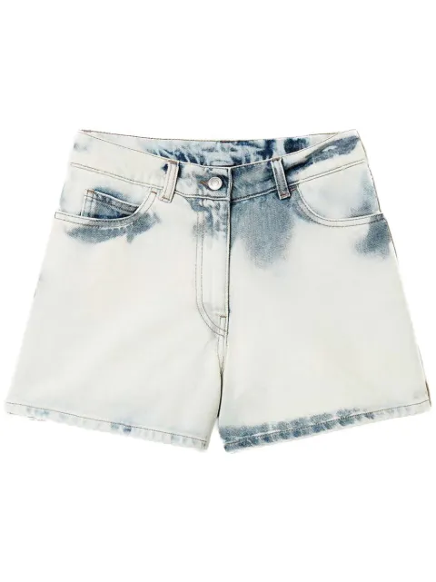 TWINSET shorts de mezclilla con efecto lavado