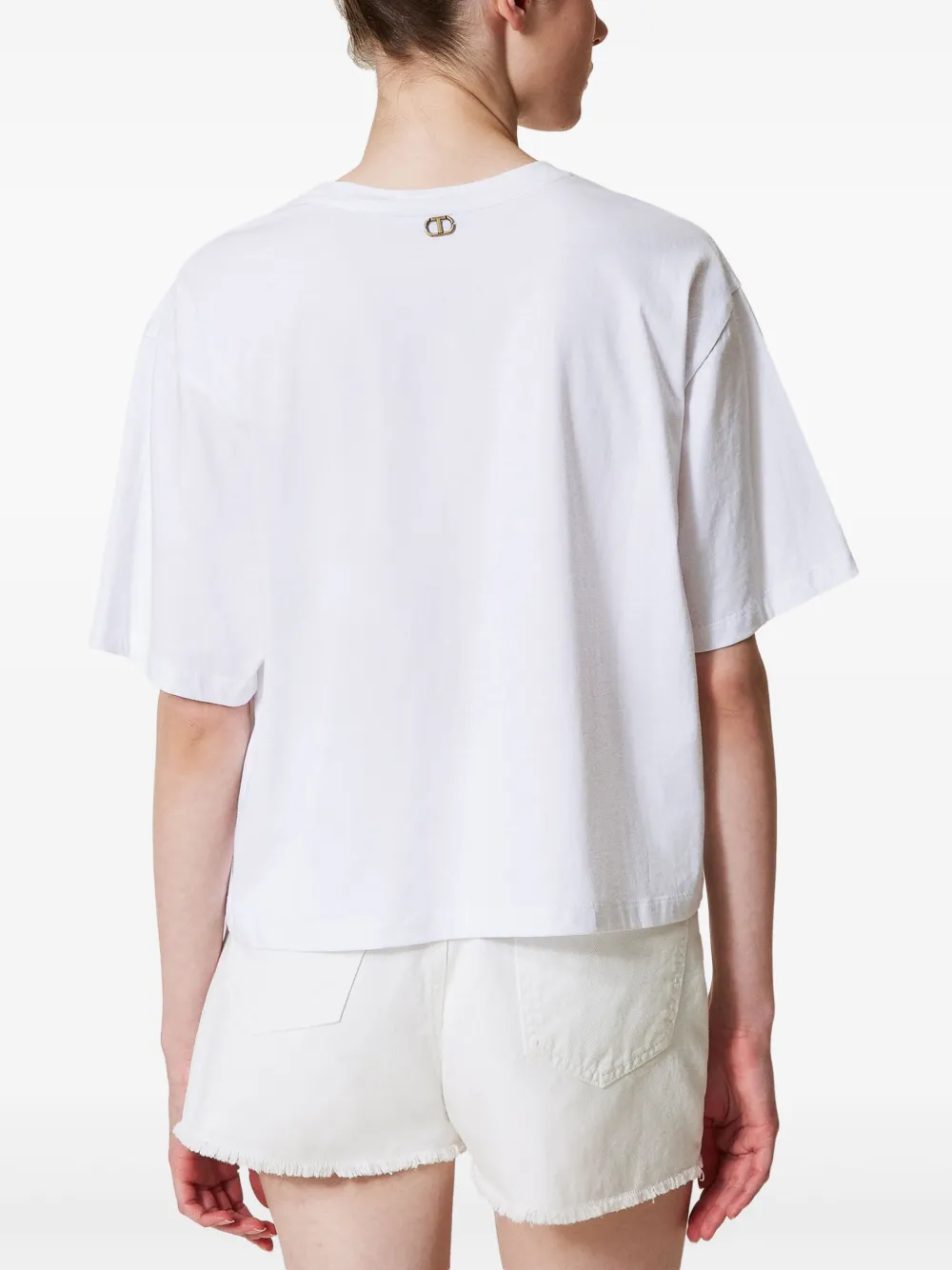 TWINSET T-shirt met borduurwerk Wit
