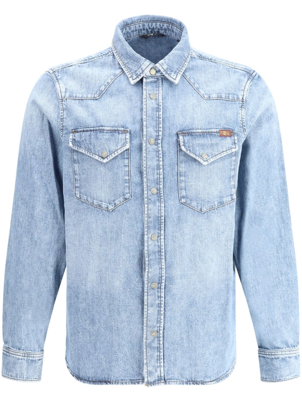 7 For All Mankind flap-pocket denim shirt - Blue