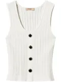 TWINSET button-up knitted top - White