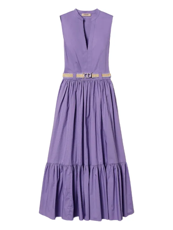 TWINSET Vestido De Popelina Morado FARFETCH MX