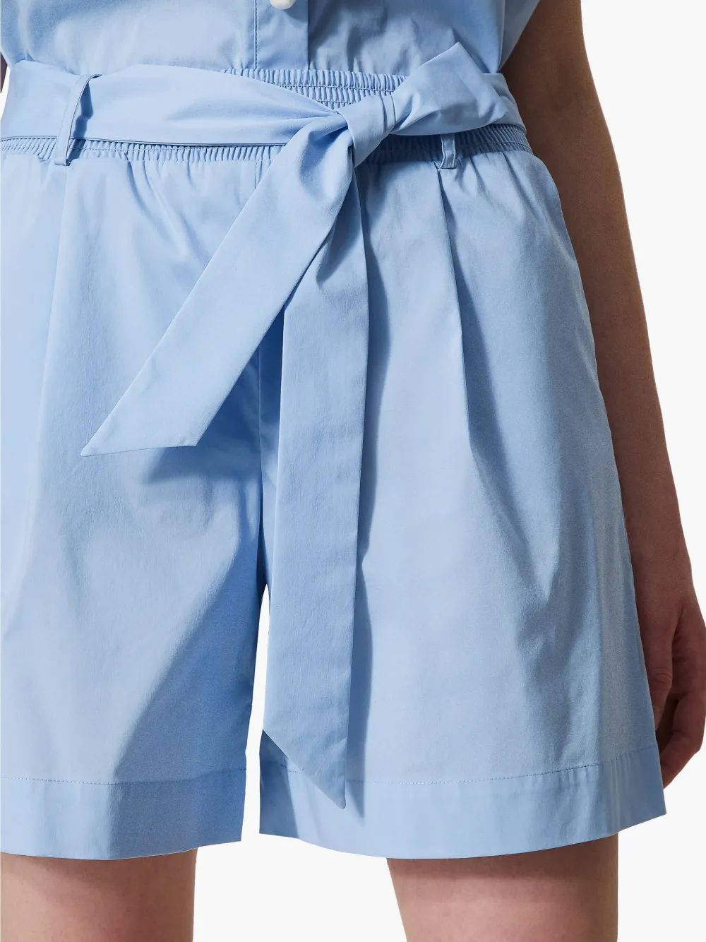 TWINSET Shorts met plooidetail Blauw